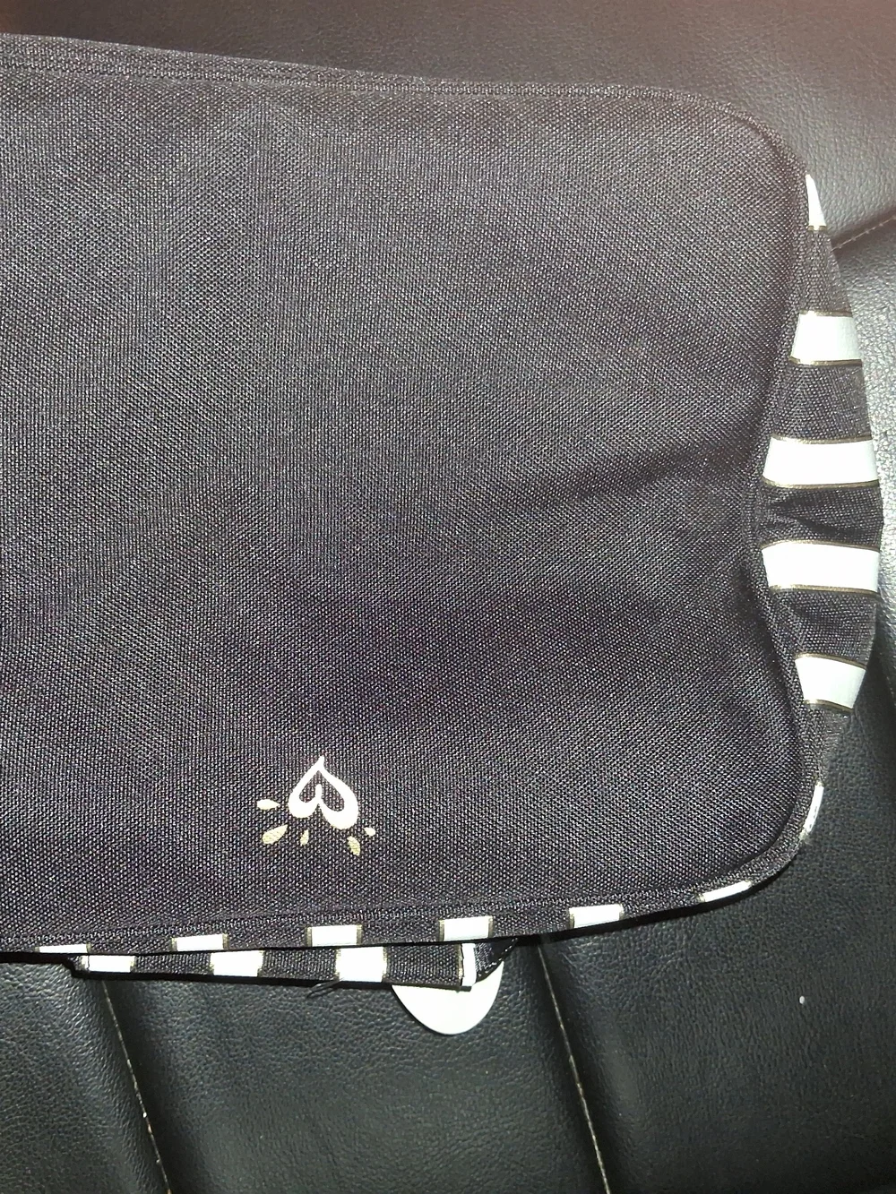 Justice Black and Silver Striped Insulated Travel Case